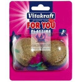 BOLAS DE SISAL CON CORDEL 2 Unidades Juguetes para Gatos