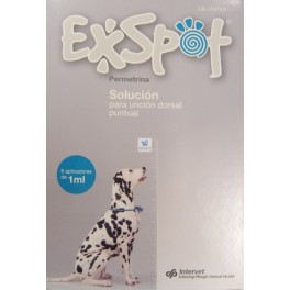 EXSPOT 6 X 1 ml Antiparasitario Pipetas para Perros