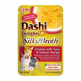 DASHI CAT SILKY BROTH POLLO-ATUN-SALMON 40 g (Caja 12 u) Comida para gatos