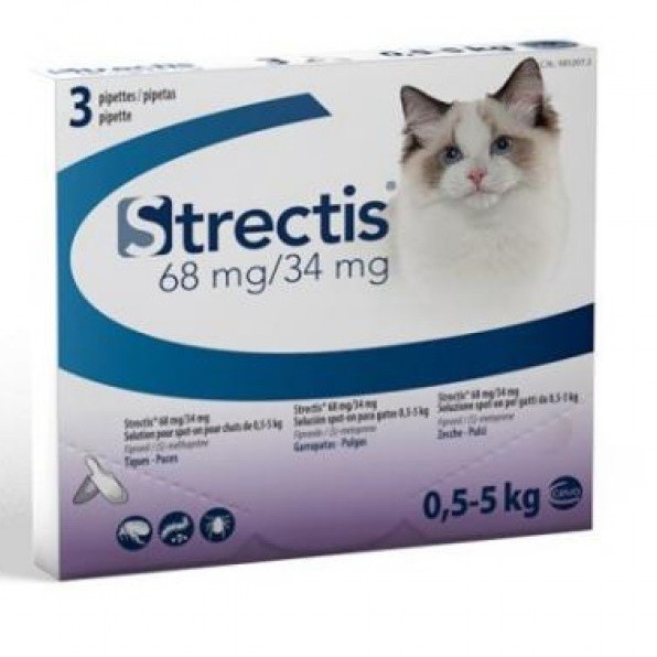 Strectis 3 Pipetas Para Gatos Antiparasitario Externo